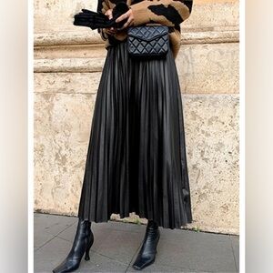 Zara Black A-Line Skirt